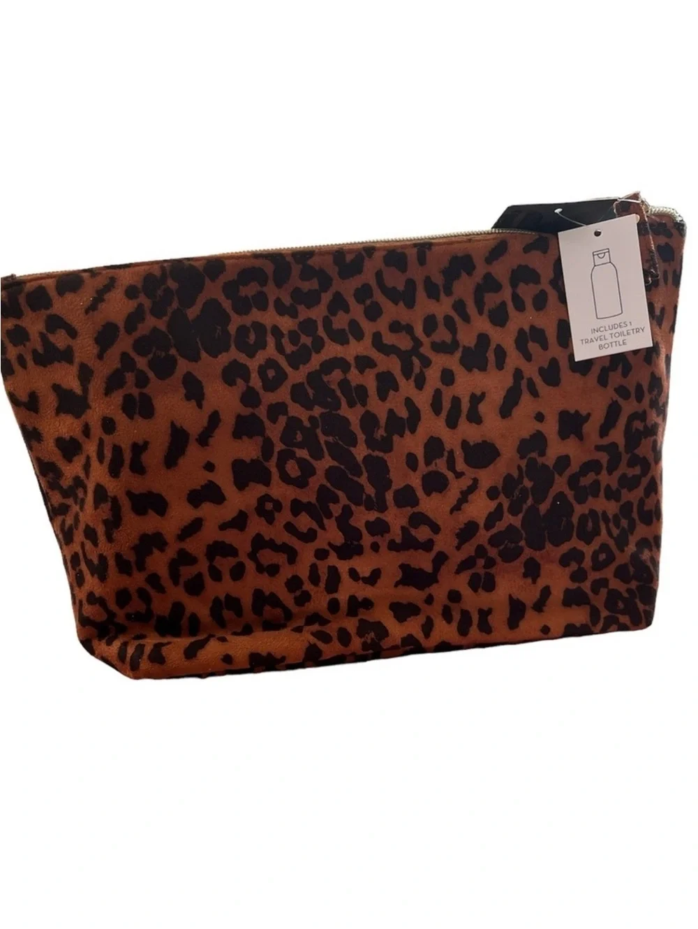 Nine West Travel Cosmetic Bag Animal Print NEW